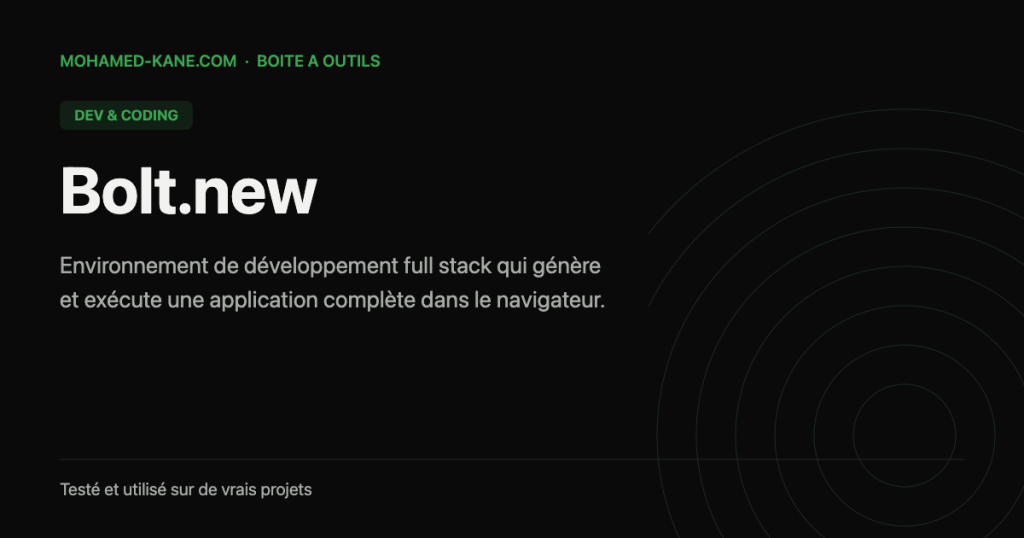 Bolt.new — fiche outil IA