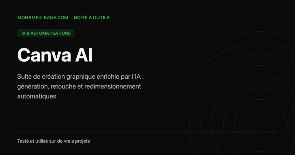 Canva AI — fiche outil IA