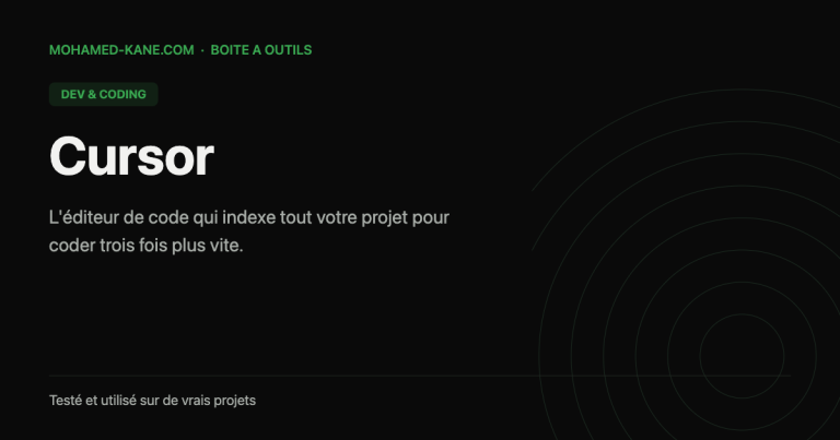 Cursor, éditeur de code piloté par IA