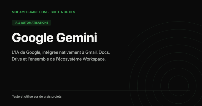 Google Gemini — fiche outil IA