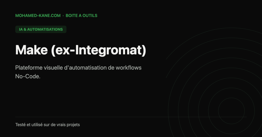 Make (ex-Integromat) — fiche outil IA