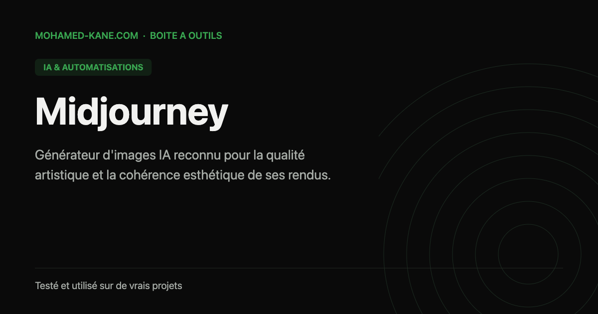 Midjourney, outil IA testé par Mohamed Kane