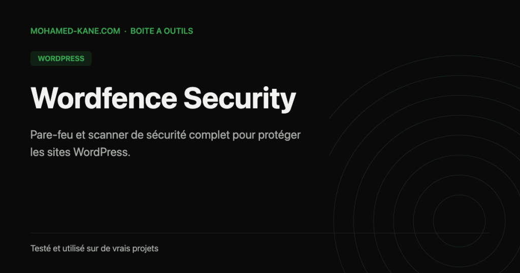 Wordfence Security — fiche outil IA